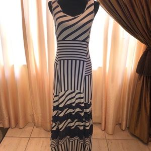 Peter Som Blue/White Maxi Dress